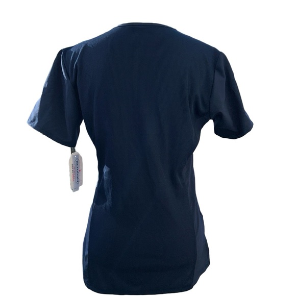 Nurse Navy Blue V Neck Scrubs Top - Picture 2 of 2
